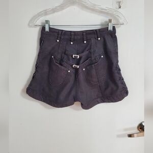 Judi Rosen NY Size Medium Charcoal Denim High Rise Shorts